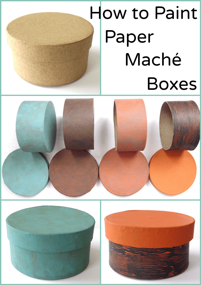 How to Paint Paper Maché Boxes: 4 examples! - Garden Sanity by Pet Scribbles