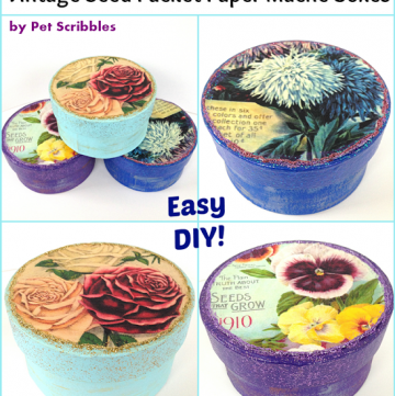 How to Paint Paper Maché Boxes: 4 examples! - Garden Sanity by Pet Scribbles