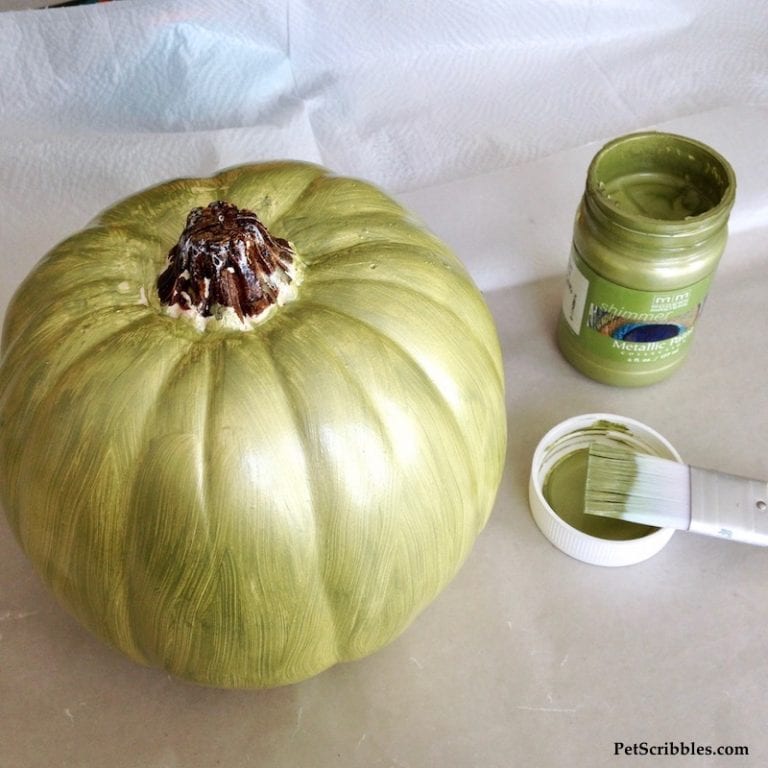 DIY Mercury Glass Pumpkin - Garden Sanity by Pet Scribbles