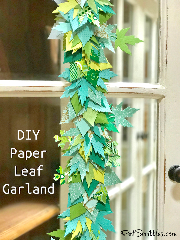 How to make a beautiful paper leaf garland! - Garden Sanity by Pet Scribbles