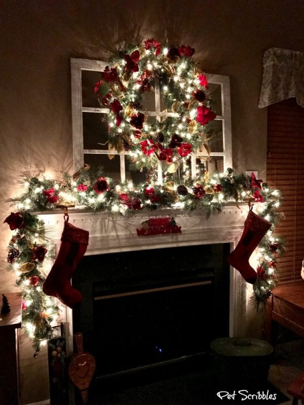 Festive Christmas Wreath and Garland at Night! - Garden Sanity by Pet ...