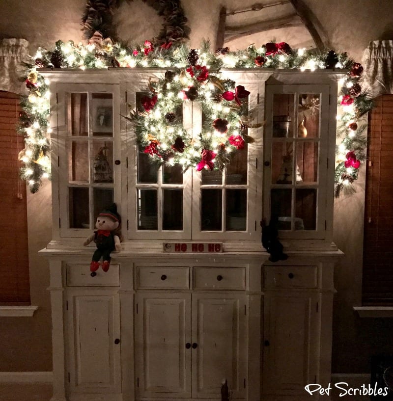 Elegant and Festive Christmas Wreath and Garland at Night!