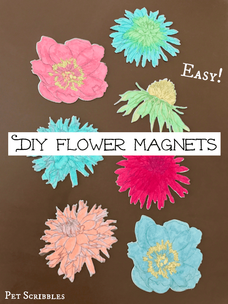Pretty Hand Embroidery Magnets for Your Fridge - DIY Candy