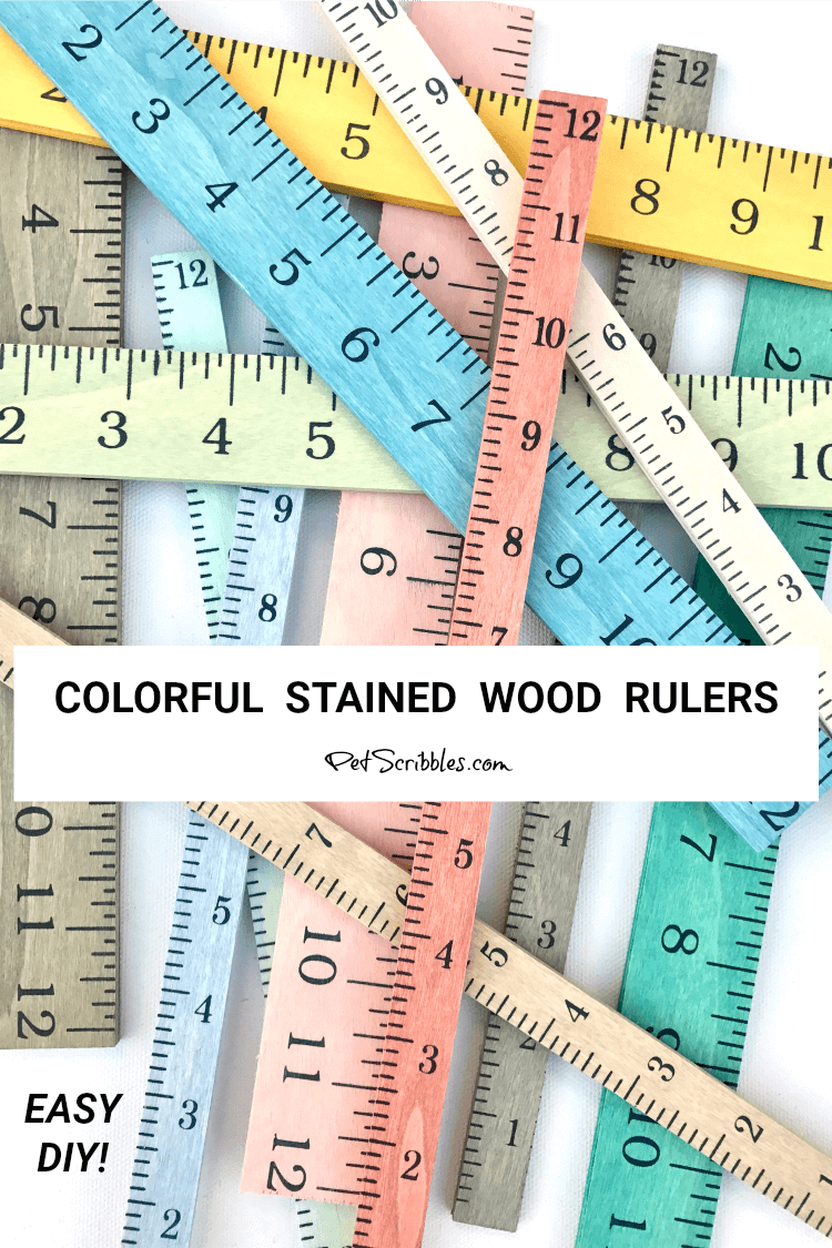 Ruler Crafts: How to make colorful stained rulers - Garden Sanity